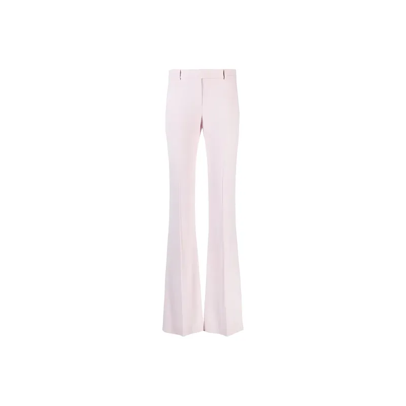 Alexander McQueen Flared Crepe Trousers-0