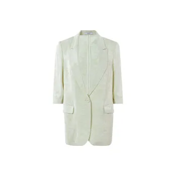 BESIONIA SS25 Business Suits Coats Women's Light Green