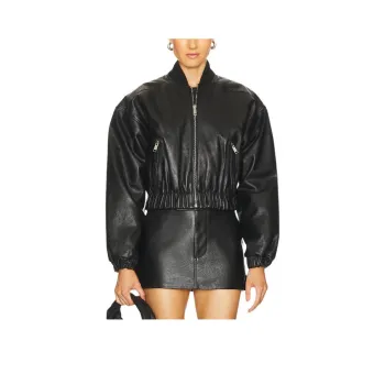 GRLFRND Leather Jacket Women's Black