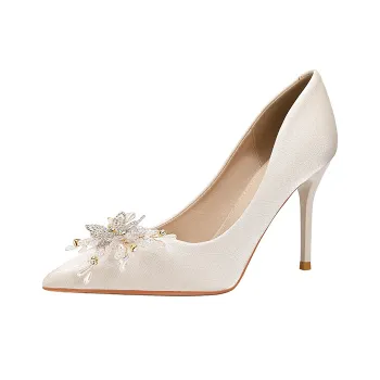 Zomila Slim Heel High Heels Women's Apricot