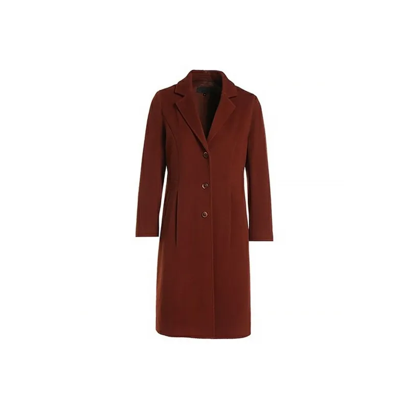 QIAOWANNI Coats Women's Rusty Orange-0