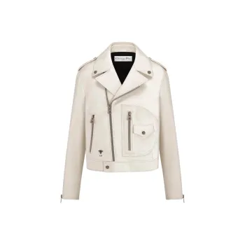 DIOR Leather Jacket Women's White