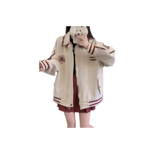 Mu Xiao Xin Velvet feel Coat Women's Apricot