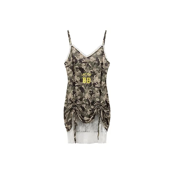 CHUU Vest Women's Green Camouflage-0