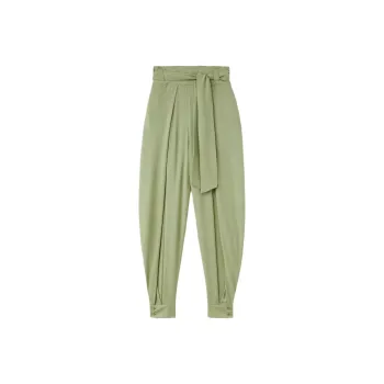 Loro Piana SS24 Casual Pants Women's Matcha Mochi Green