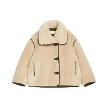 ARKET Velvet-feel Coat Women's Beige