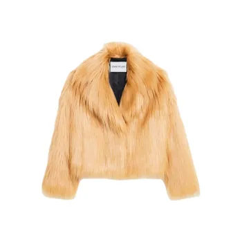 STAND STUDIO SS24 Velvet-feel Coat Women's Caramel