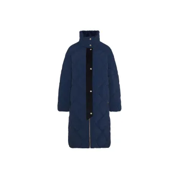 BARBOUR FW24 Bearnie Longline Puffer Jacket Women's Navy