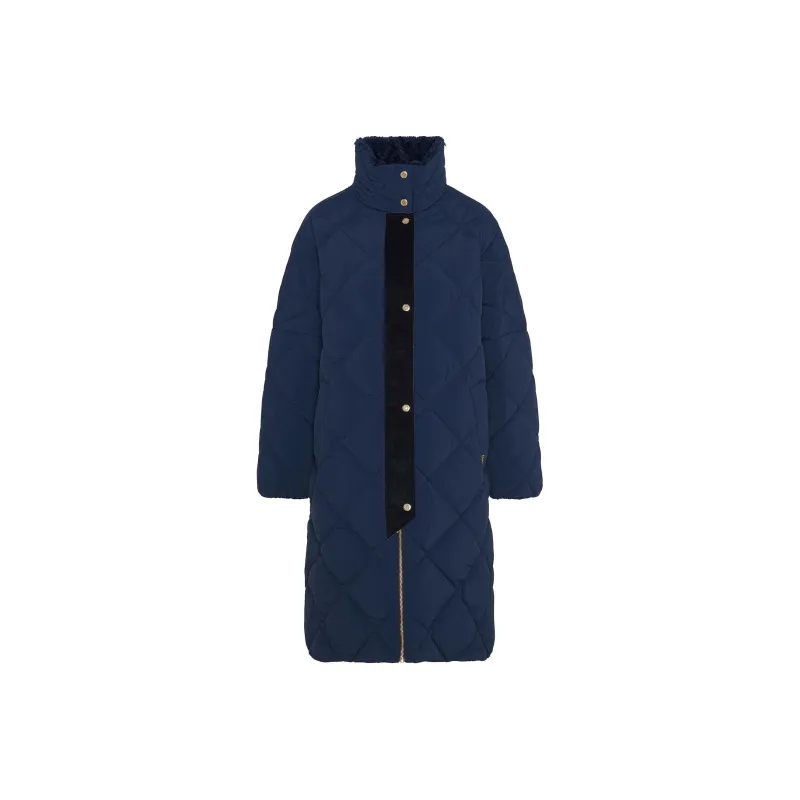 BARBOUR FW24 Bearnie Longline Puffer Jacket Women's Navy-0