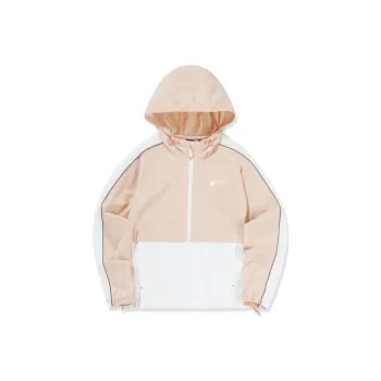QIAODAN Trench Coat Women's Porcelain Gray Pink/Jordan White