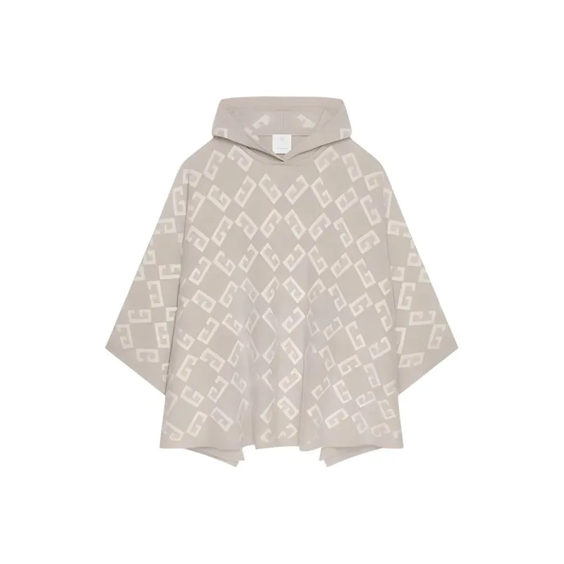 Givenchy Logo intarsia Hooded Poncho-0