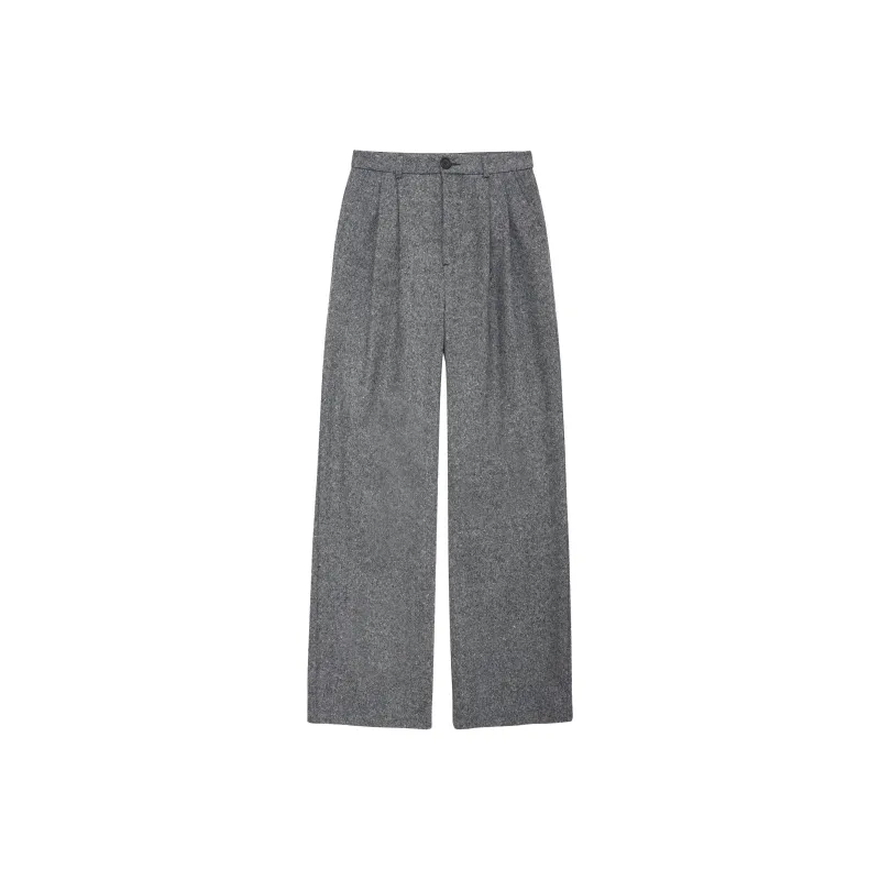 Anine Bing Carrie Wool Tailored Trousers-0