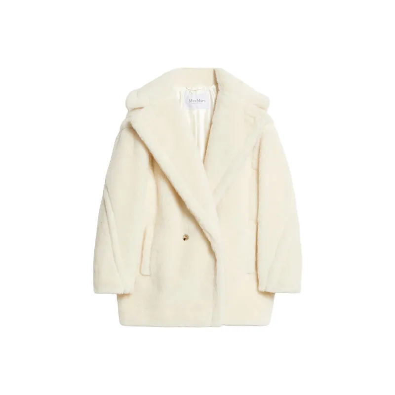 MaxMara Velvet feel Coat Women's White-0