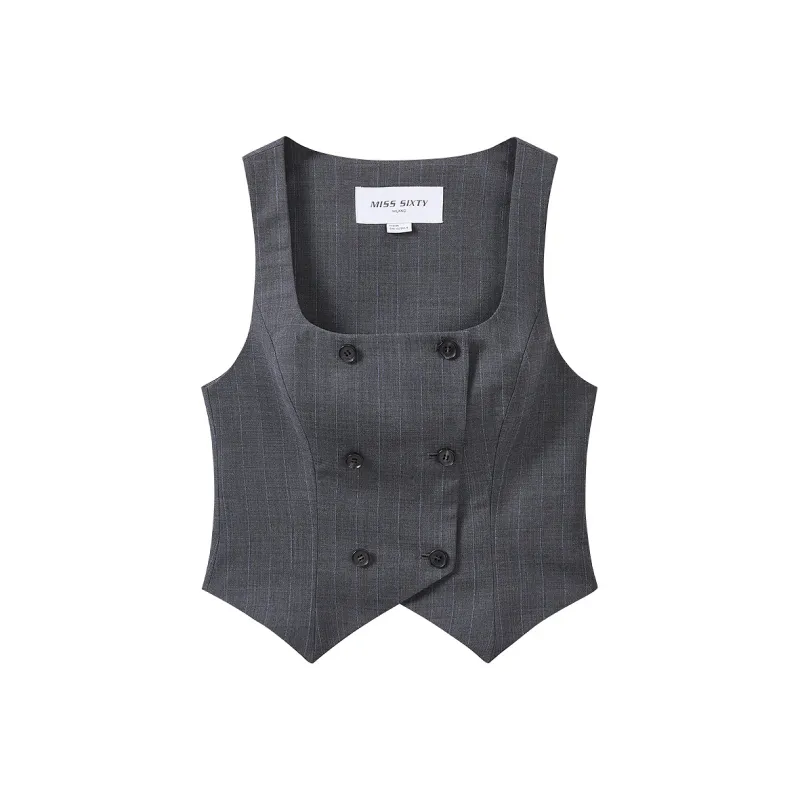 Miss Sixty Vest Women's Dark Gray-0