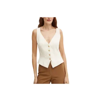 GUESS Vests Women's Beige