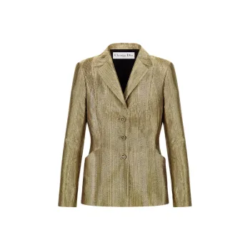 DIOR SS25 Business Suit Coat Women's Gold