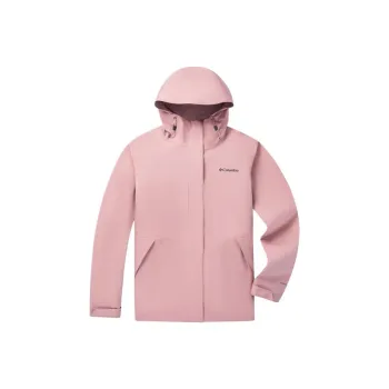 Columbia Outdoor Hiking Waterproof And Warm Windbreaker Jacket Women's Cherry Blossom Pink