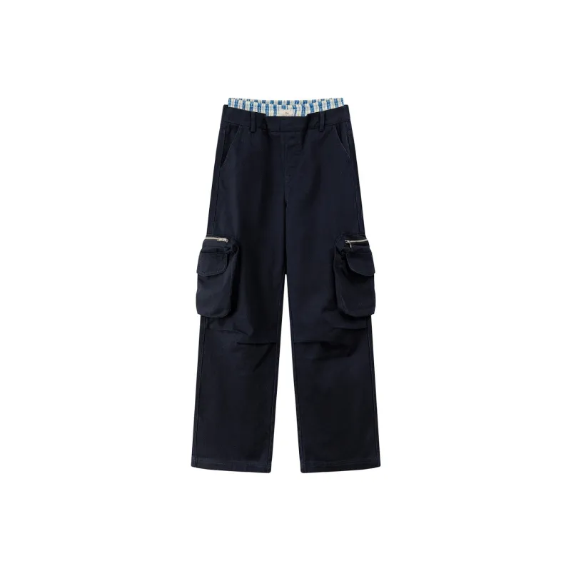 CHUU Casual Pants Women's Navy Blue-0
