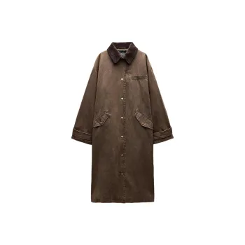 ZARA Trench Coats Women's Brown