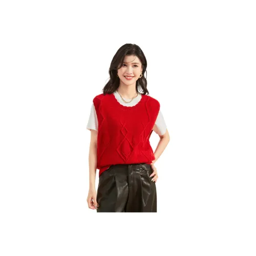 JINJU Vests Women's Red