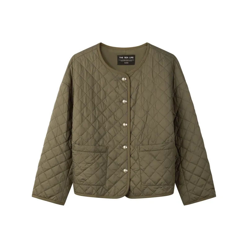 THE SEA LIFE Puffer Jacket Women's Olive Green-0
