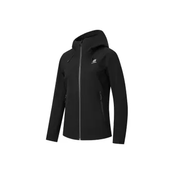 QIAODAN Mountain God Series Windbreaker Jackets Women's Black