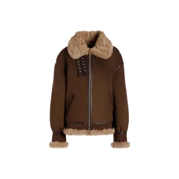 BALLY Shearling trim Leather Jacket
