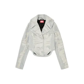 DIESEL SS25 Denim Jacket Women's Gray