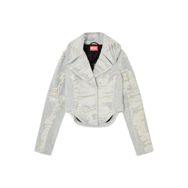 DIESEL SS25 Denim Jacket Women's Gray-0