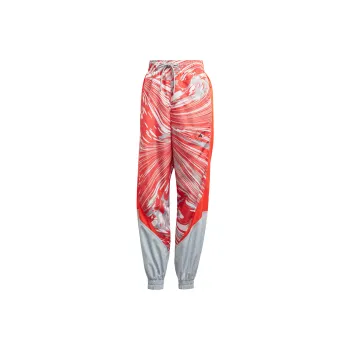 Adidas PRINTED WOVEN TRACK PANTS Casual Pants Women's Light Cyan Gray/Half Impact Orange