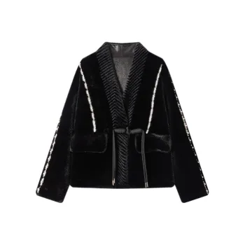 Emodues Velvet feel Coat Women's Black