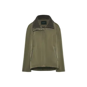 Rarely Alike Keep Warm From The Wind Windbreaker Jacket Women's Army Green