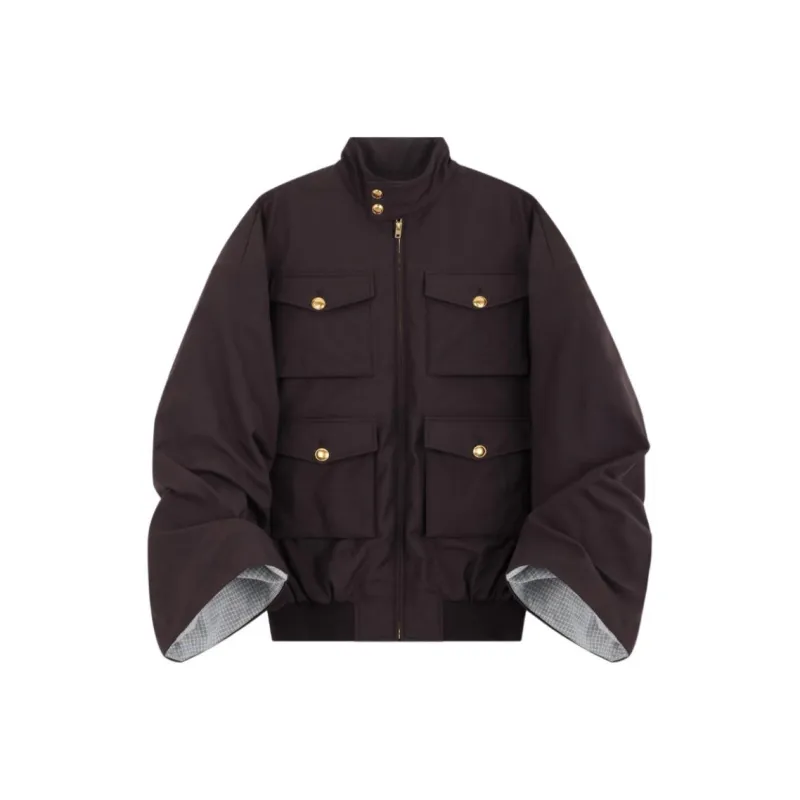 WE11DONE FW24 Puffer Jacket Women's Burgundy-0