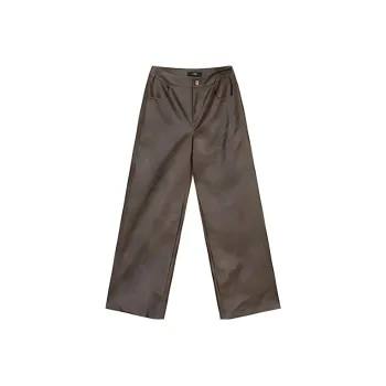 ELF SACK Casual Pants Women's Vintage Coffee