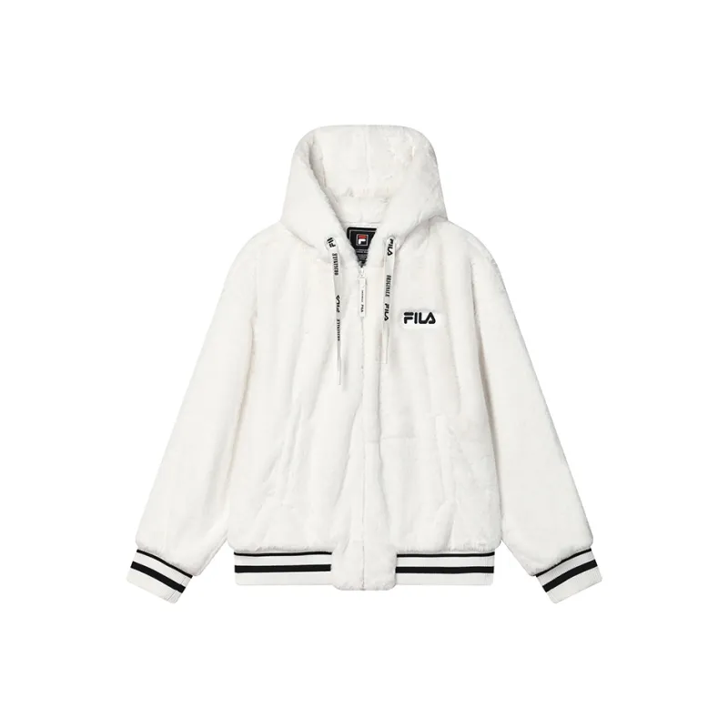 FILA Velvet feel Coat Women's Cloud White-0