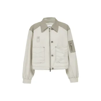 ONLY Cropped Coats Women's Silver Fox Gray