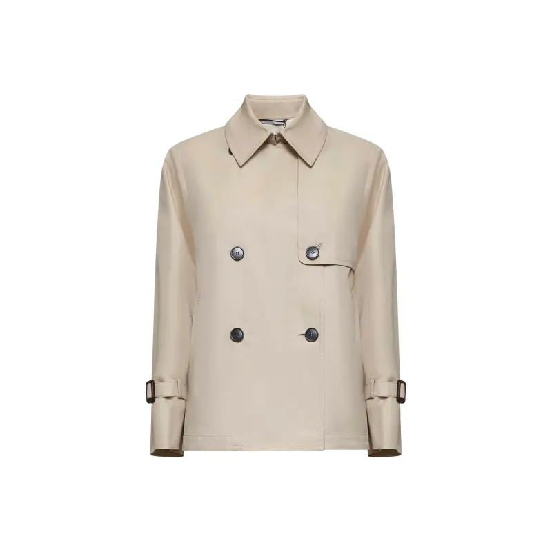 WEEKEND MaxMara Biglia Double Breasted Short Peacoat-0