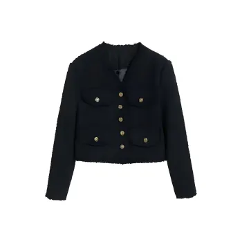 JOSR Velvet feel Coat Women's Black