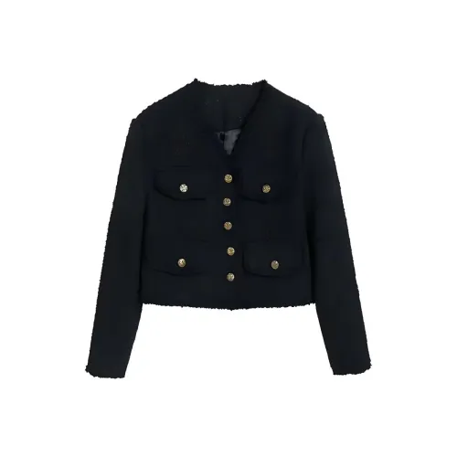 JOSR Velvet feel Coat Women's Black