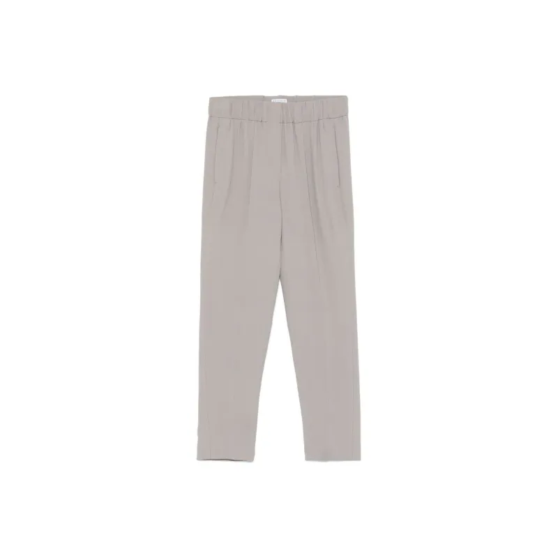 Brunello Cucinelli Pleat Detailed Cropped Trousers-0