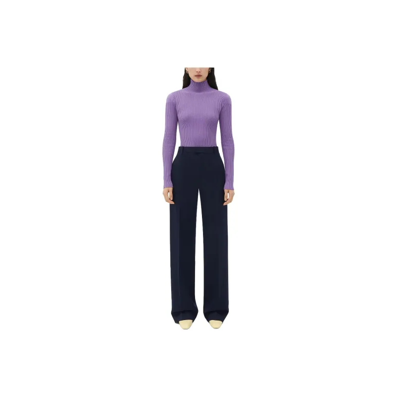 Bottega Veneta Tailored Wool Pants 'Navy'-0