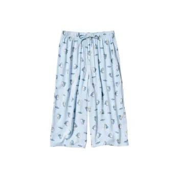 UNIQLO x SHAYUMAO LIANMINGKUAN Casual Pants Women's Light Blue