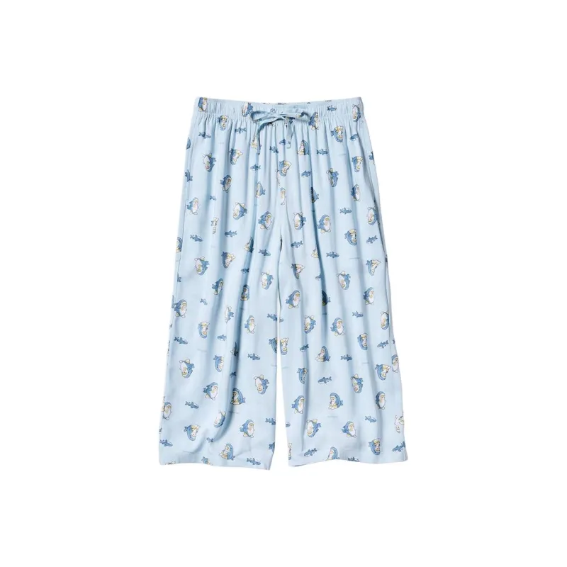 UNIQLO x SHAYUMAO LIANMINGKUAN Casual Pants Women's Light Blue-0