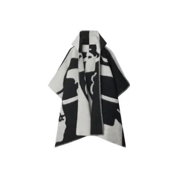 Burberry Logo Hooded Poncho