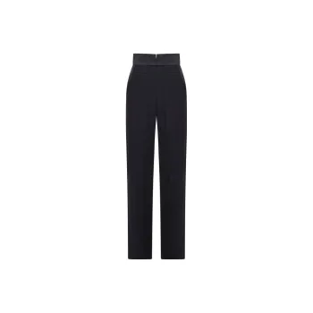 Alexander McQueen Satin trim Cotton Trousers