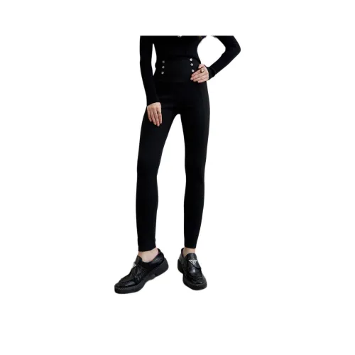 ELF SACK Casual Pants Women's Urban Chic Style Black