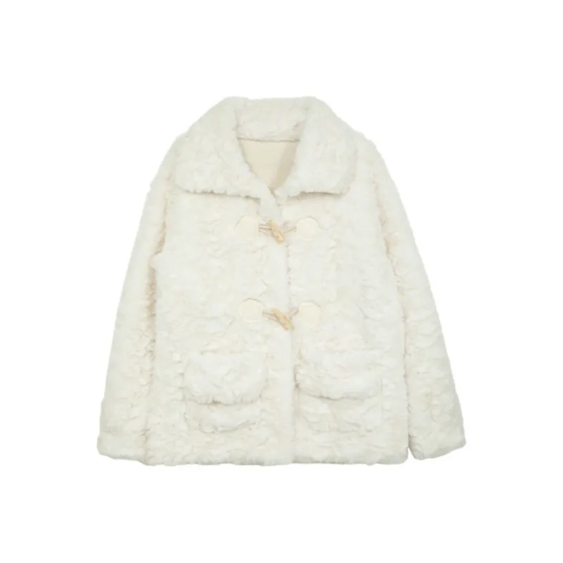 Incolore Velvet feel Coat Women's White-0
