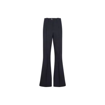 GANNI High Waist Pinstripe Flared Trousers