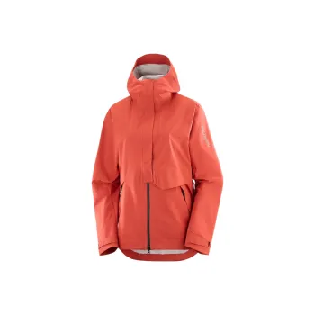 SALOMON Gore Tex Windbreaker Jackets Women's Mud Kiln Brown