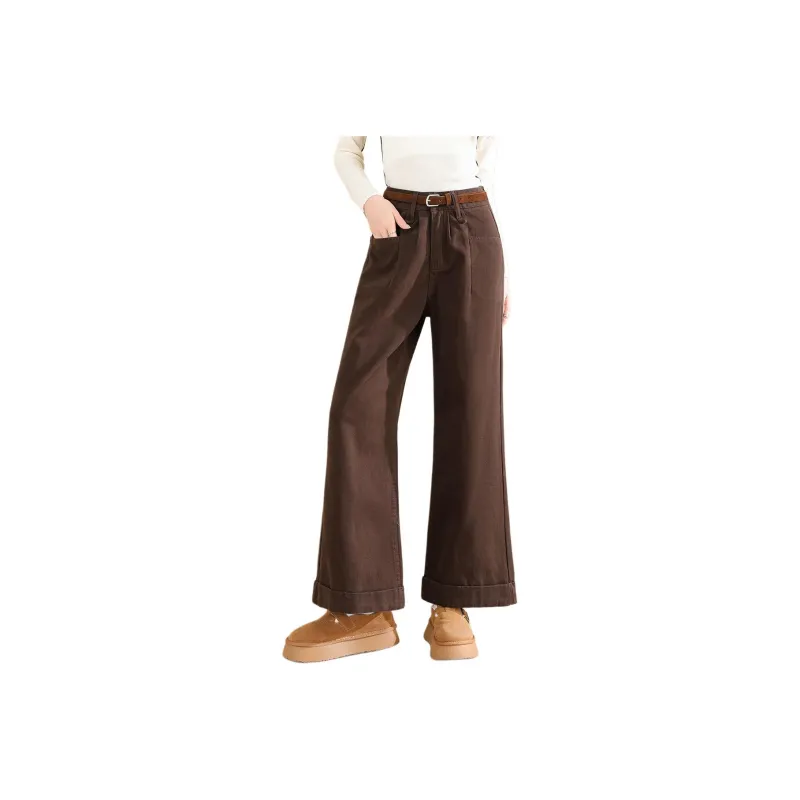 TERRE BLEUE Casual Pants Women's Dark Coffee-0